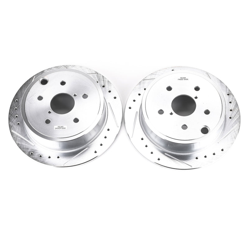 PowerStop fits Subaru 15-19 WRX Rear Evolution Drilled & Slotted Rotors - Pair