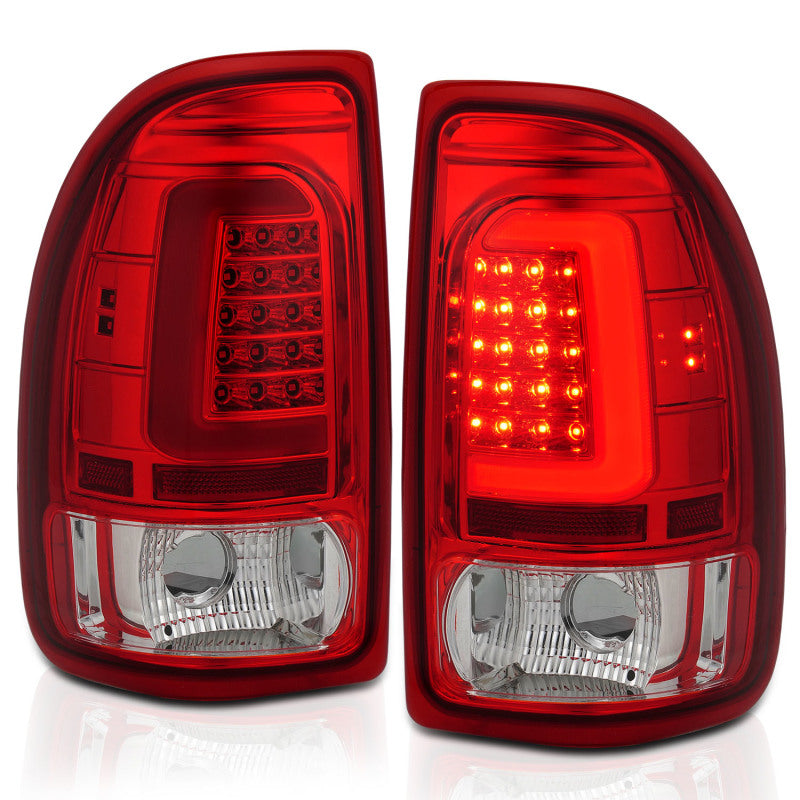 ANZO 311349 1904 fits Dodge 97-20 Dakota LED Taillights Chrome Housing Red Lens Pair