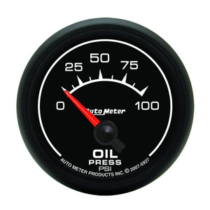 AutoMeter 5927 Autometer ES 52mm 100 PSI Short Sweep Electric Oil Pressure Gauge
