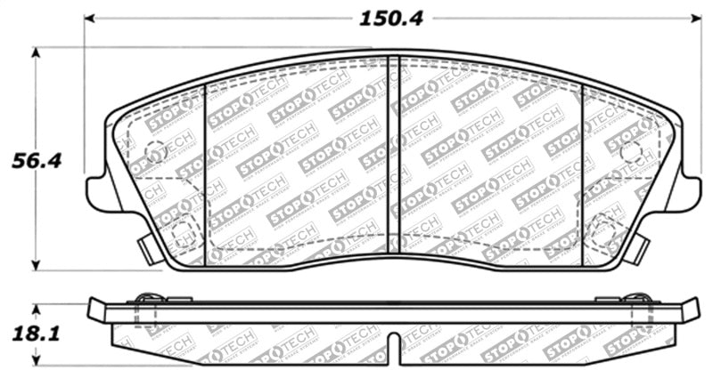 Stoptech 305.1056 Street Select Brake Pads - Front