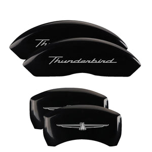 MGP 10086STDBBK 4 Caliper Covers Engrvd Front No bolts/Tbird Engrvd Rear/Tbird E