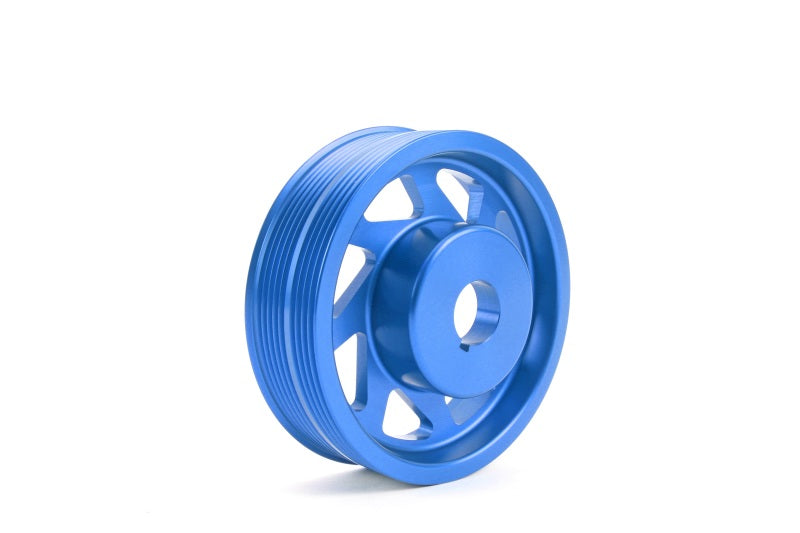 Perrin PSP-ENG-100BL 93-11 fits Subaru Impreza / 02-14 WRX / 04-21 STI EJ Crank Pulley - Blue (w/AC)