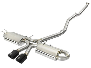 AFE 49-36618-B  3in 304 SS Cat-Back Exhaust w/ Dual Center Black Tips 17+ fits