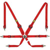 OMP DA0-0205-A01-061 Safety Harness One 2In Convertible Red Pull Up Conv Pull Down - (Fia 8853-2016)