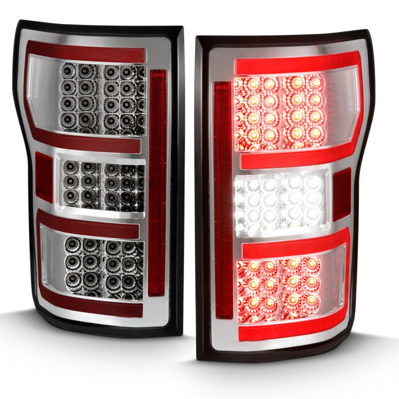 ANZO 311316 2019 fits Ford 18-20 F-150 LED Taillight Chrome (Red Light Bar) (w/ Sequential)