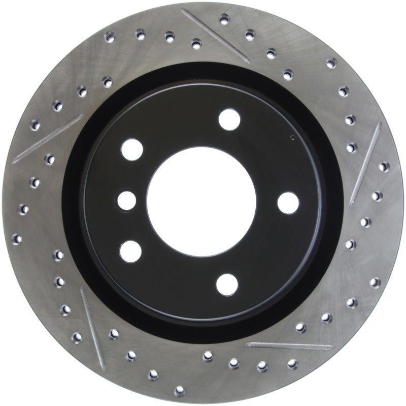 Stoptech 127.34078L 06 BMW 325 / 07-09 BMW 328 Slotted & Drilled Left Rear Rotor