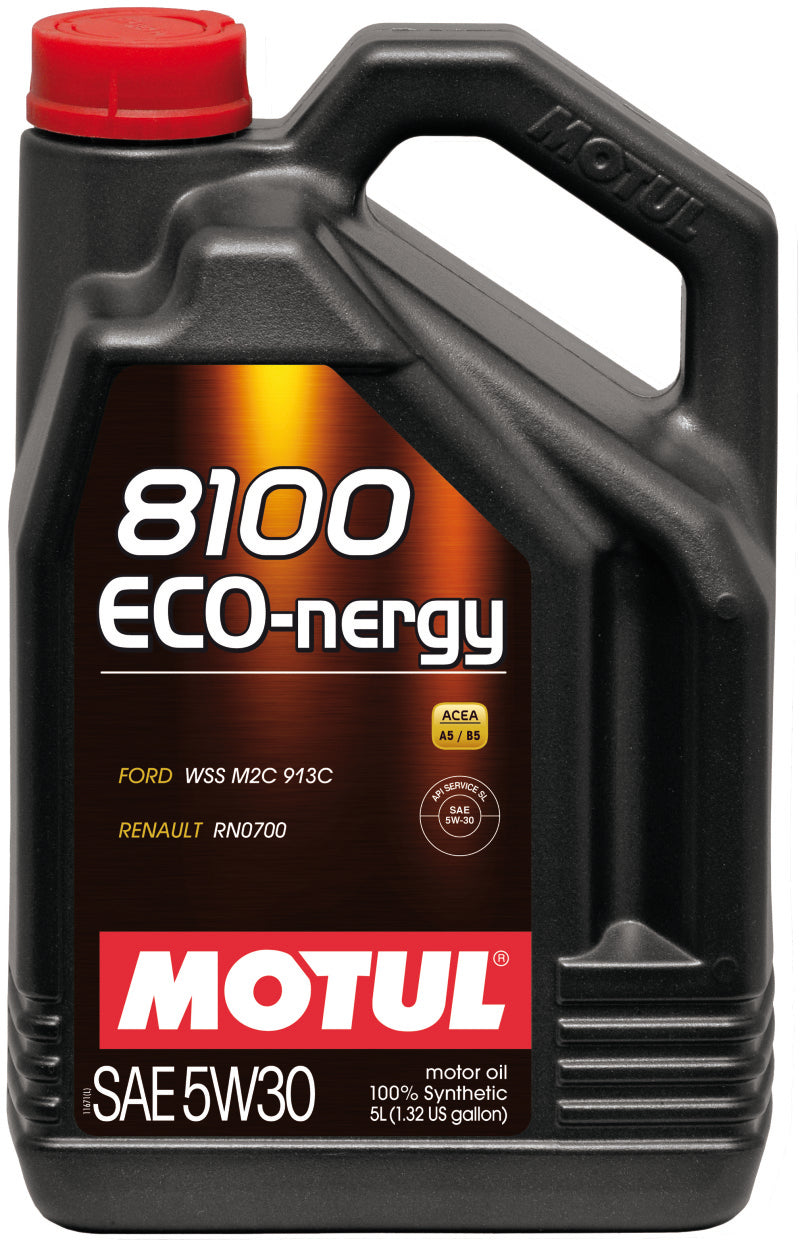 Motul 102898 5L Synthetic Engine Oil 8100 5W30 ECO-NERGY - fits Ford 913C