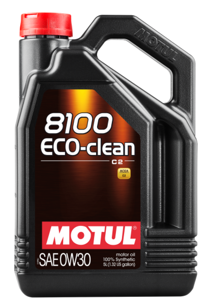 Motul 102889 5L Synthetic Engine Oil 8100 0W30 4x5L ECO-CLEAN ACEA C2 API SM ST.JLR 03.5007