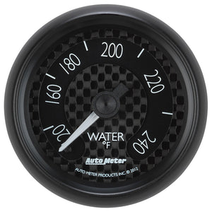 AutoMeter 8032 Autometer GT Series 52mm Mechanical 120-240 Deg F Water Temperature Gauge