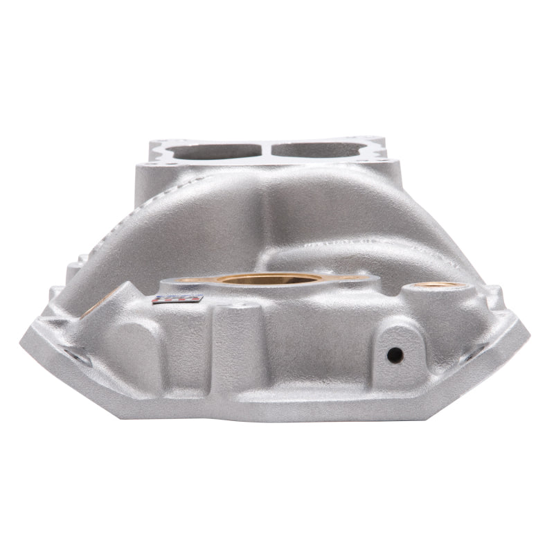 Edelbrock 2504 Manifold fits SBC 23-Degree Marine RPM 1955-1986 w/ Brass