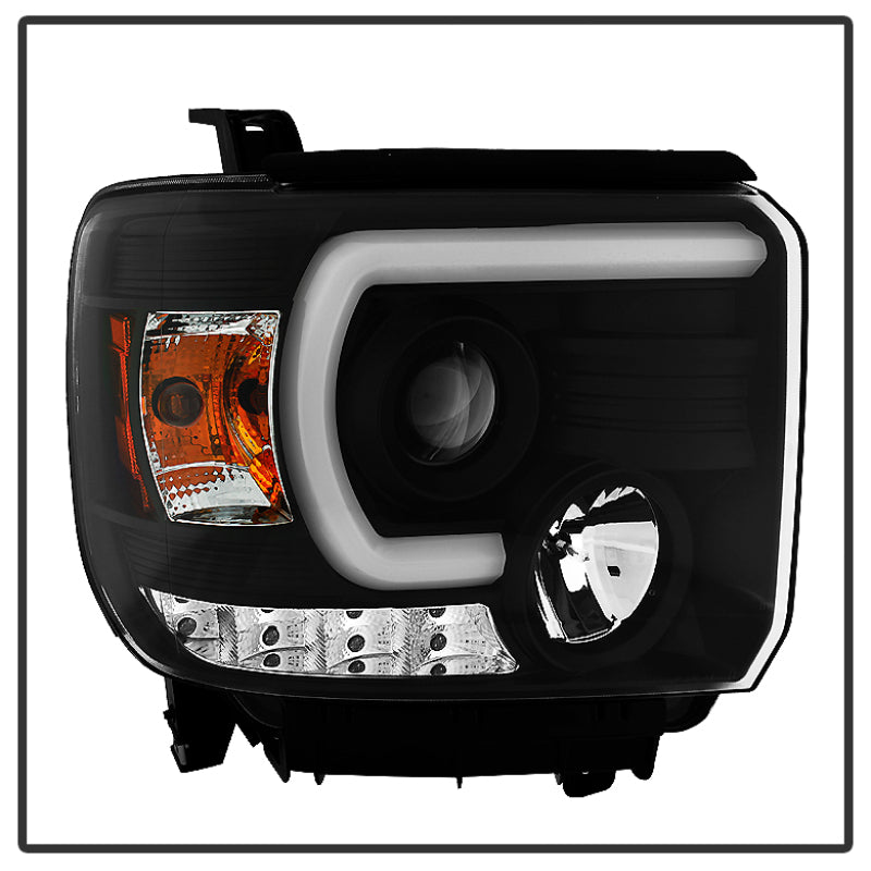 Spyder 5080851 fits GMC 14-16 Sierra Projector Headlights Light Bar DRL Blk PRO