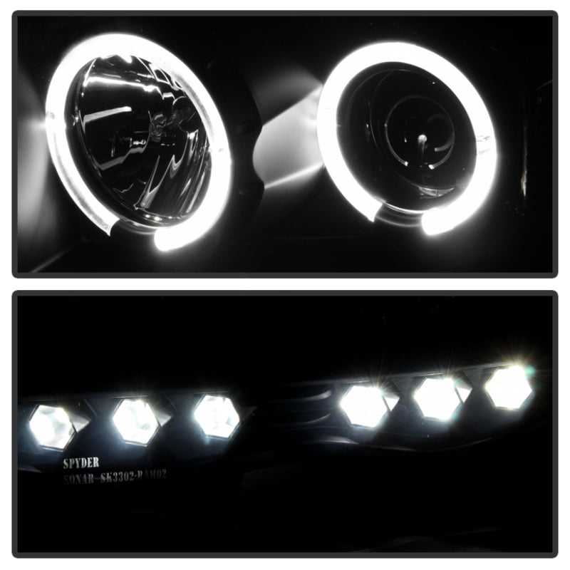 Spyder 5078384 fits Dodge 02-05 Ram 1500 03-05 Projector Headlights LED Halo LE