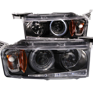 ANZO 121347 2004-2007 fits Scion Xb Projector Headlights w/ Halo Black G2