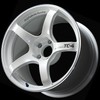 Advan YAD8F48MWMR TC4 18x7.5 / +48 Offset / 5x112 / 66.5mm Bore / Racing White Metallic and Ring