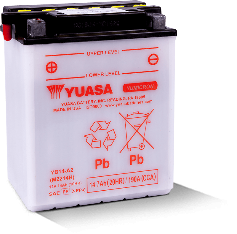 Yuasa yuam2214HIND YB14-A2 Yumicron CX 12 Volt Battery