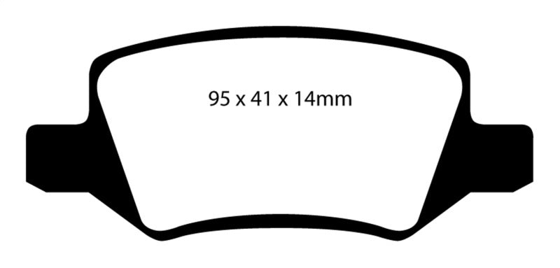 EBC DP21438 fits Mercedes-Benz 08-09 B200 2.0 Greenstuff Rear Brake Pads