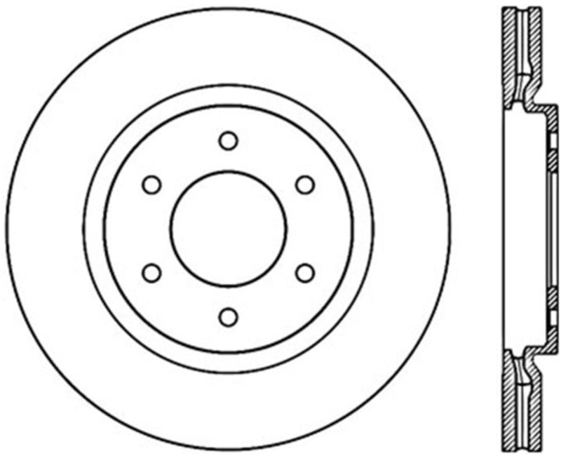 Stoptech 126.42099CSR Power Slot 08-09 Infiniti QX4/QX56 / 07-09 Nissan Armada Right Front Slotted Cryo Rotor