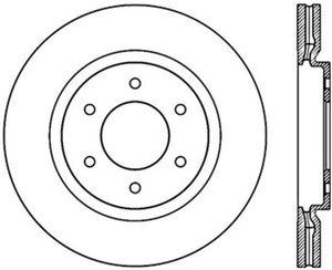 Stoptech 126.42099CSL Power Slot 08-09 Infiniti QX4/QX56 / 07-09 Nissan Armada Left Front Slotted Cryo Rotor