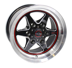 Race Star 93-510853BM 93 Truck Star 15x10 / 6x5.50 BC / 6.63 BS / 28 Offset / 78.10 Bore / Black/Machined Wheel