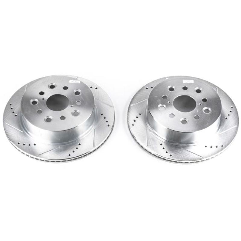 PowerStop fits Lexus 01-06 LS430 Rear Evolution Drilled & Slotted Rotors - Pair