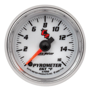 AutoMeter 7144 Autometer C2 52mm 1600 Deg F Electronic EGT Gauge