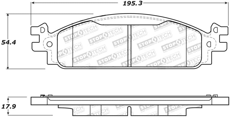 Stoptech 308.1508 Street Brake Pads - Front