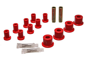 Energy Suspension 5.2105R Rear Spring And Shackle Bushing - Red