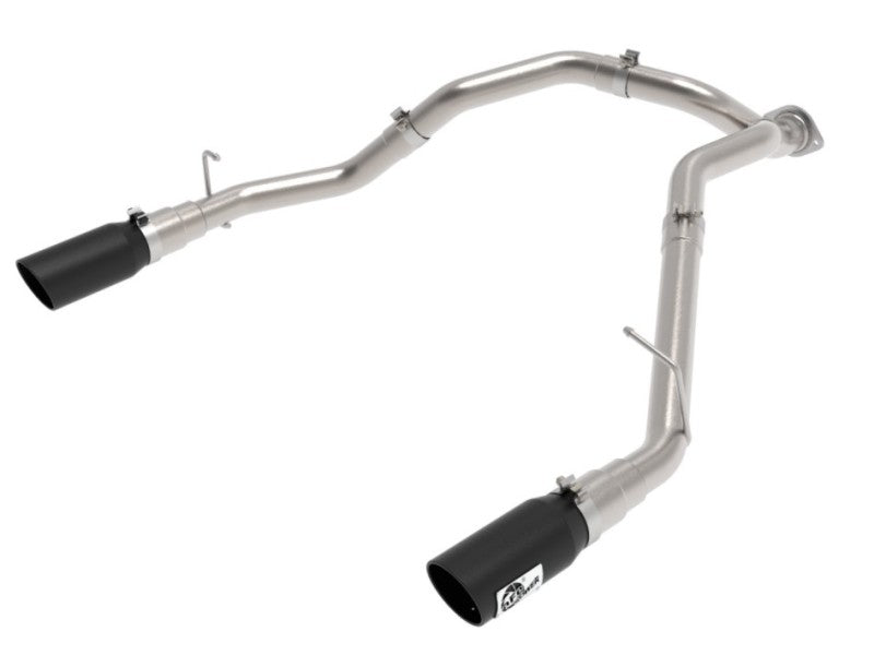 AFE 49-42080-B Bore-HD 3 IN 409 Stainless Steel DPF-Back Exhaust System w/Black