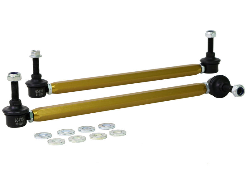 Whiteline KLC151 06/05+ fits Ford Focus LS / 05/09+ Mazda 3 BK Front Swaybar Link Kit H/Duty Adj Steel Ball