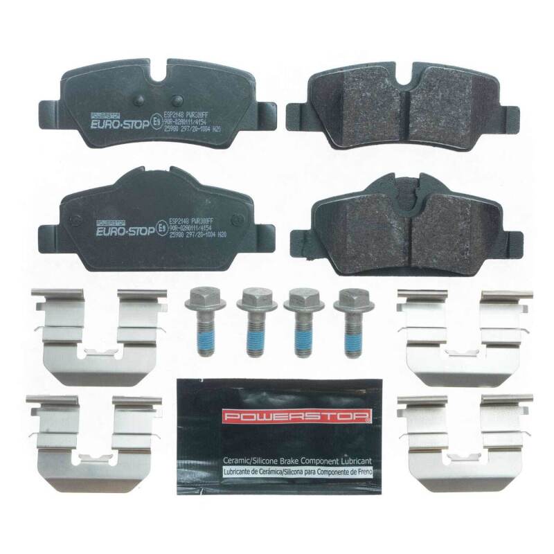 PowerStop ESP2148 fits Mini 14-19 Cooper Euro-Stop ECE-R90 Rear Brake Pads