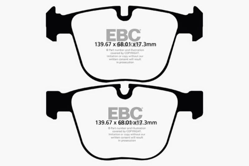 EBC DP22020 10+ fits BMW 535i 3.0 Twin Turbo GT (F07) Greenstuff Rear Brake Pads