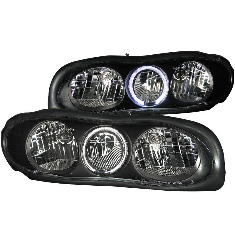 ANZO 121024 1902 fits Chevrolet 98-20 Camaro Crystal Headlights w/ Halo Black