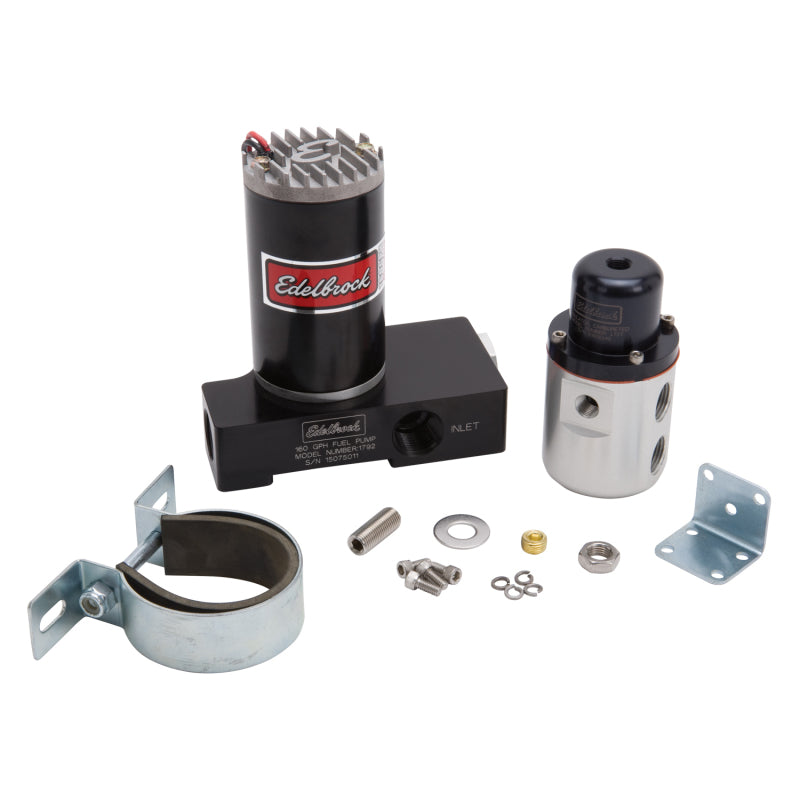 Edelbrock 17923 Fuel Pump 1792 And Regulator 1727 Combo Carbureted 160 GPH 5-10 PSI