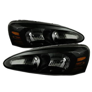 9029400 Xtune fits Pontiac 04-08 Grand Prix Crystal Headlights Black Smoke HD-
