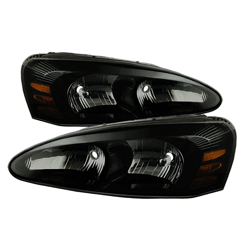 9029400 Xtune fits Pontiac 04-08 Grand Prix Crystal Headlights Black Smoke HD-