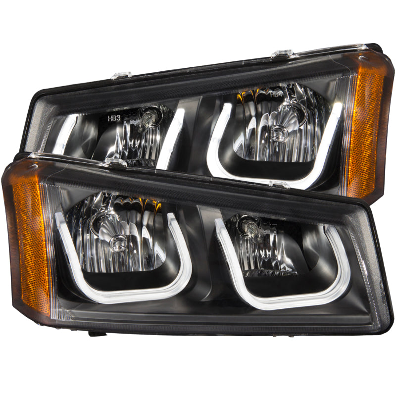 ANZO 111312 2006 fits Chevrolet 03-20 Silverado 1500 Projector Headlights w/ U-Bar Black