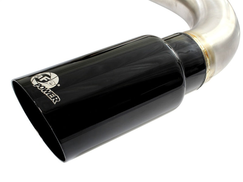 AFE 49-36326-B rce XP SS-304 Black Tip 2.5in Dia Cat Back Exhaust 12-14 fits BM