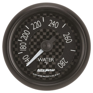 AutoMeter 8031 Autometer GT Series 52mm Mechanical 140-280 Deg F Water Temperature Gauge