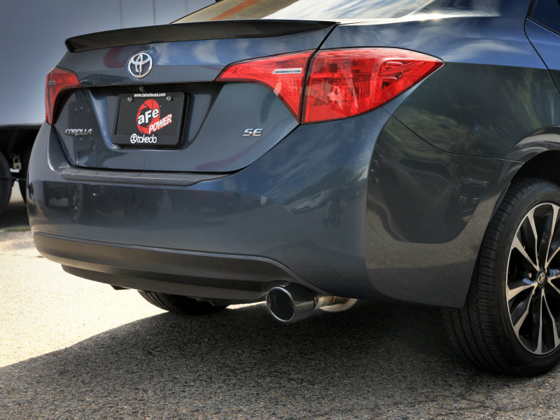 aFe 49-36083-B 14-19 fits Toyota Corolla 1.8L Takeda 2.5in 304SS Axle-Back Exhaust w/ Black Tip