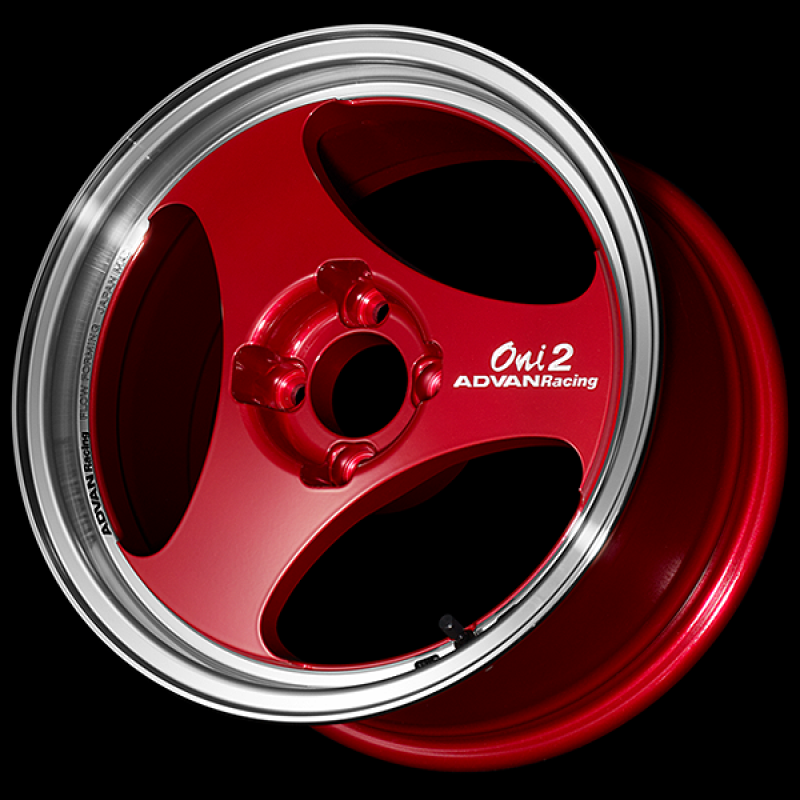 Advan YAY5B45ACR ONI2 15x5.5 / +45 Offset / 4x100 / 63mm Bore / Machining and Racing Candy Red