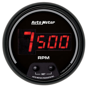 AutoMeter 6397 AutoMeter Gauge Tach 3-3/8in. 10K RPM In-Dash Digital Black Dial W/ Red Led