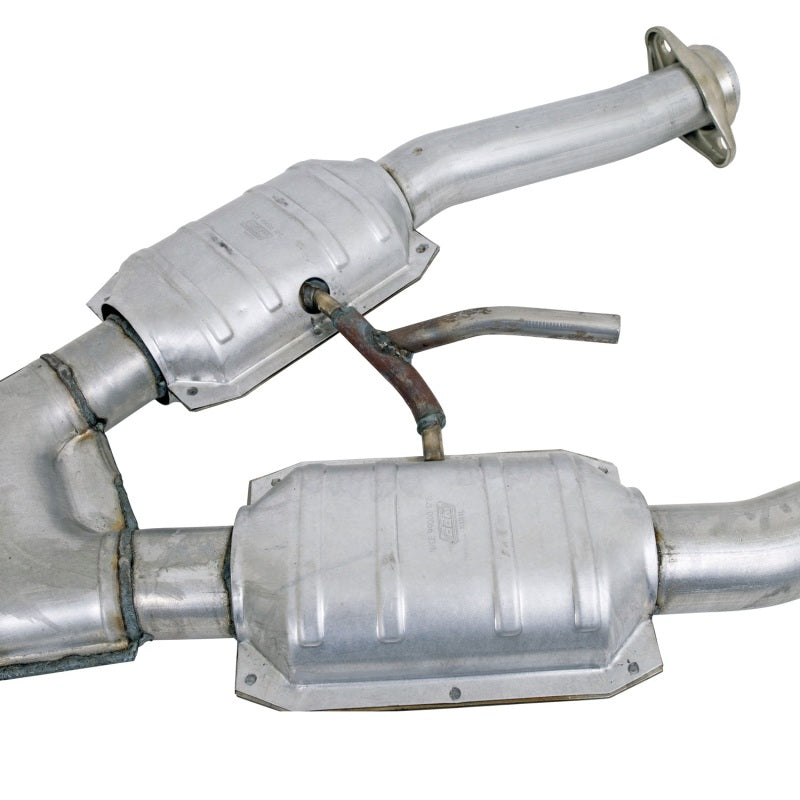 BBK 1810 Mustang 5.0 Short Mid X Pipe w Catalytic Converters 2-1/2 For Automatic Long Tube Headers