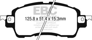 EBC UD1852 2016 fits Scion iA 1.5L Ultimax2 Front Brake Pads