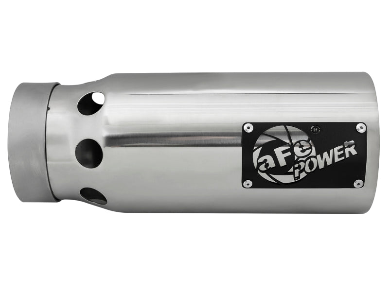 AFE 49T40501-P122  4S 4in SS Intercooled Exhaust Tip - Polished 4in In x 5in Ou