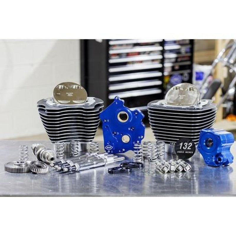 S&S 310-1238 Cycle 2017 M8 132in Power Pack w/ Chrm Pushrod Tubes & Gear Drive C