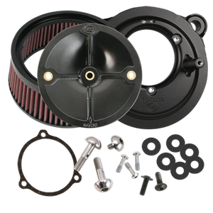 S&S 170-0164 Cycle 2008+ BT w/ S&S 58mm Throttle Body Stealth Air Cleaner Kit w/