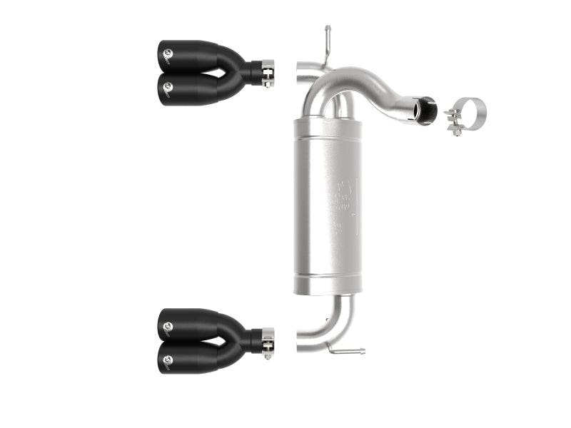 AFE 49-38086-B  Series 2.5in 304 SS Axle-Back Exhaust Black 07-18 fits Jeep Wra