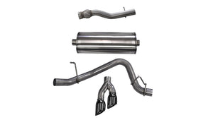 CORSA Performance 14749BLK Corsa 2015-2020 fits GMC Yukon Denali XL 6.2L V8 3in Cat-Back Single Side Exit Twin 4in Black Tips