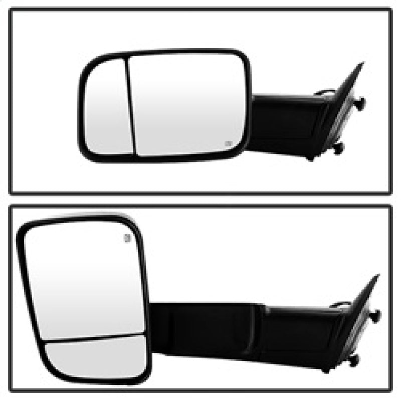 9935596 Xtune fits Dodge 09-12 Ram 1500 Extendable Heated Adjust Mirror Black