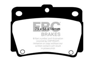 EBC UD733 97-00 fits Mitsubishi Montero Sport 2.4 Ultimax2 Rear Brake Pads
